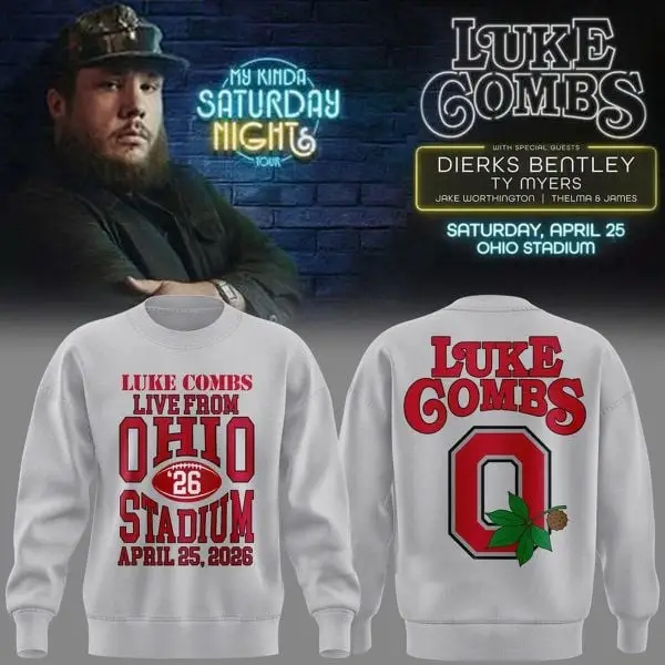 Luke Combs Sweatshirt Luke Combs My Kinda Saturday Night Tour 2026 Apparel Gift For Dad