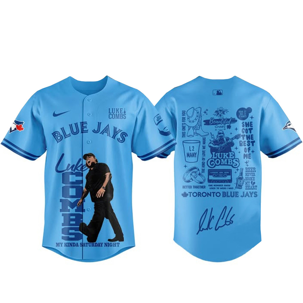 Luke Combs Toronto Blue Jays My Kinda Saturday Night Tour 2026 Baseball Jersey