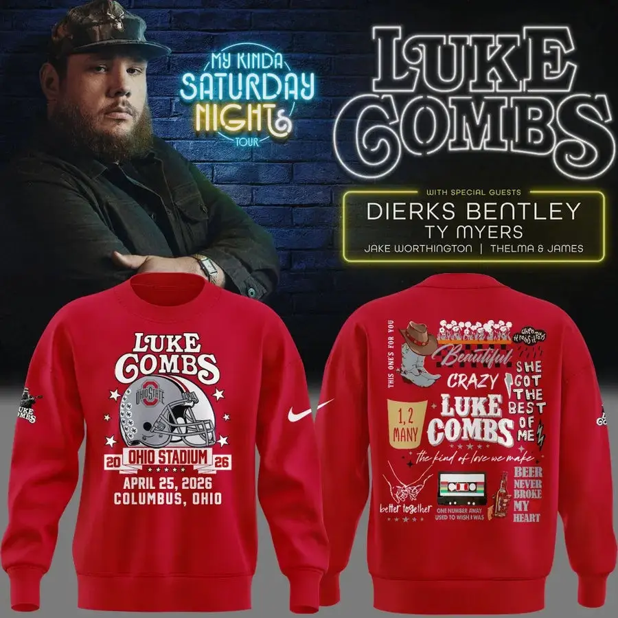 Luke Combs X Ohio State Buckeyes Merch Bang Ohio Saturday Night Sweatshirt Gifts For Daughter