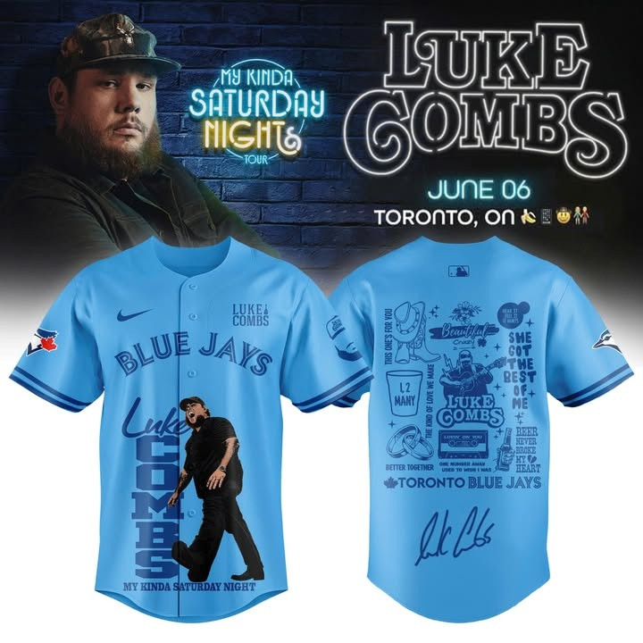 Luke Combs X Toronto Blue Merch Jays My Kinda Saturday Night Tour 2026 Jersey Gift For Men