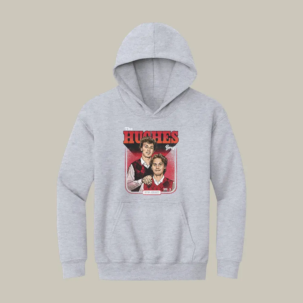 Luke Hughes & Jack Hughes New Jersey Step Brothers Hoodie Team USA Hockey Olympics Merch