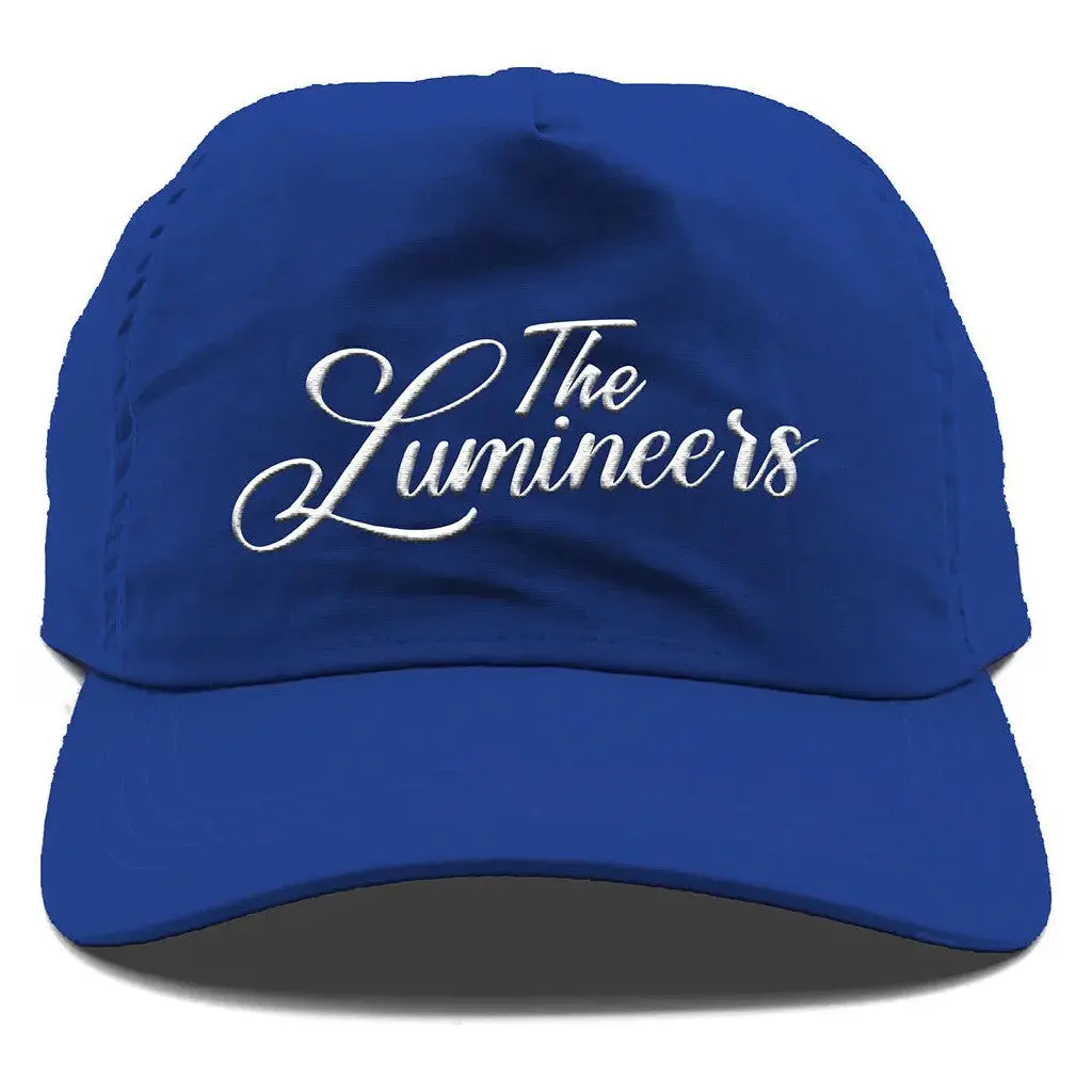 Lumineers Merch Tour 2025 Script Logo Camp Embroidered Hat Best Gifts For Boyfriend -WearandDecor Lumineers Merch Tour 2025 Script Logo Camp Embroidered Hat Best Gifts For Boyfriend -WearandDecor - Image 1