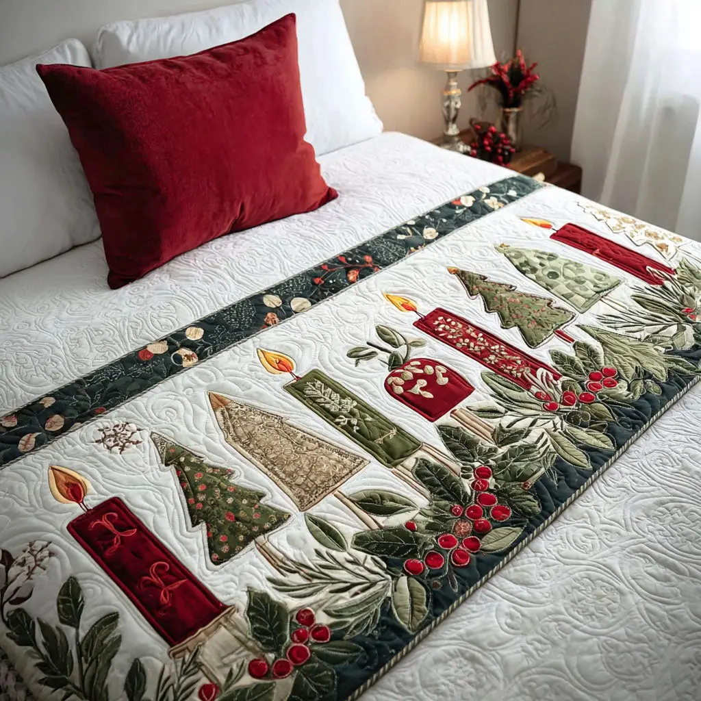 Luminous Noel Quilted Bed Runner Luminous Noel Holiday Gift for Mom