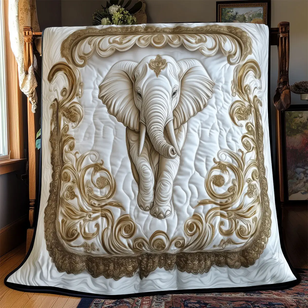 Luxurious Elephant Quilt Blankets Best Throw Blanket Father's Day Presents For Son