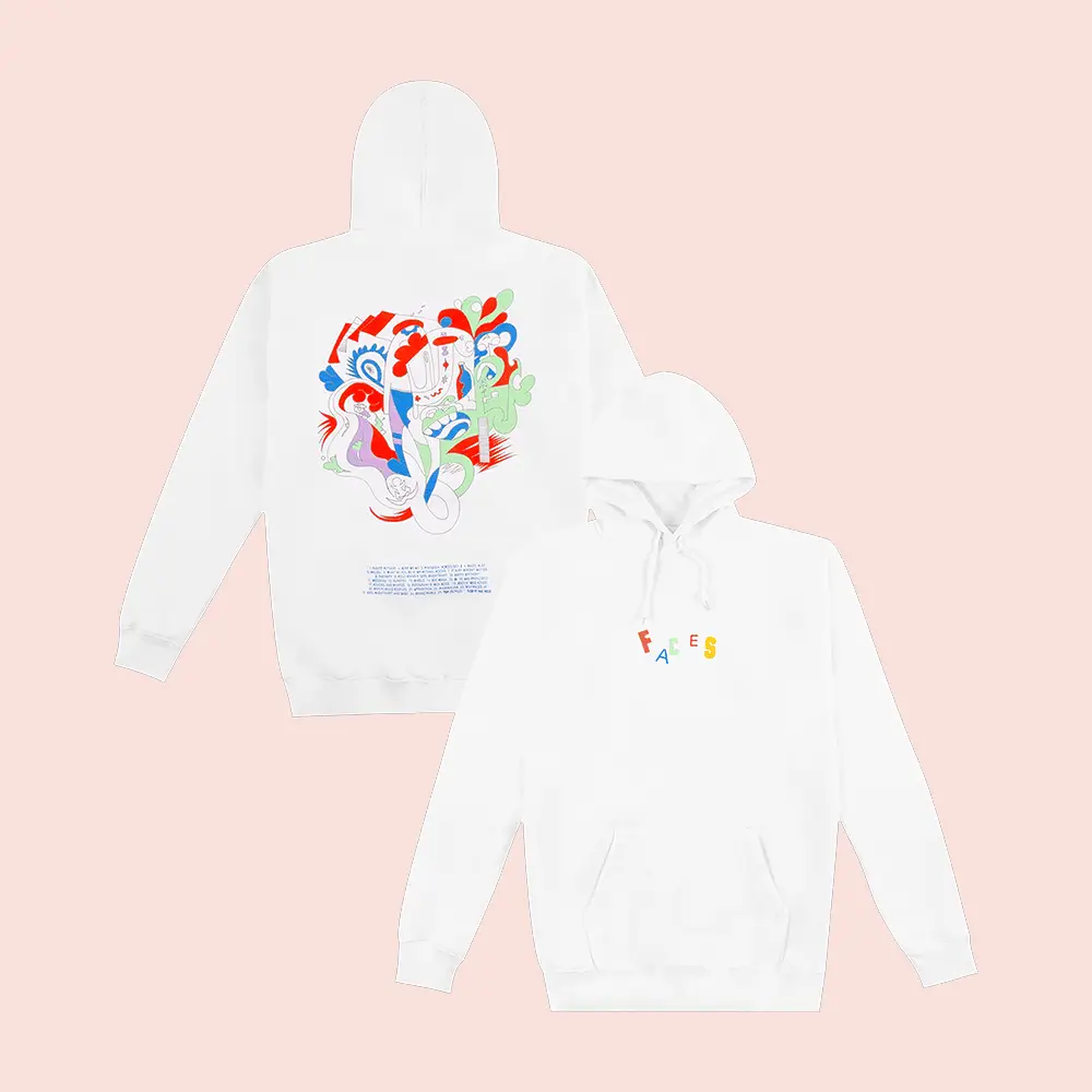 Mac Miller Merch Faces White Hoodie Mac Miller Apparel Birthday Gifts For Fans