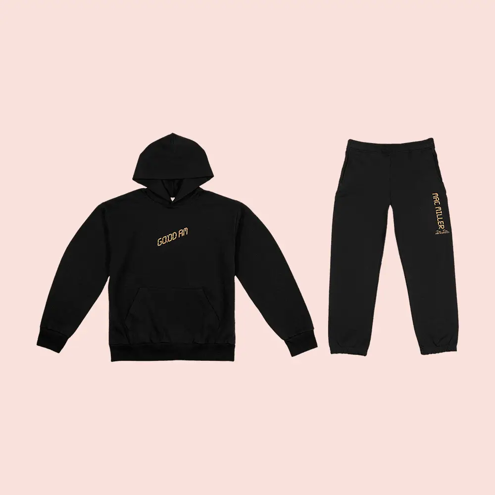 Mac Miller Merch GO OD AM Minimalist Sweatshirt And Sweatpants Set Mac Miller Fan Clothing