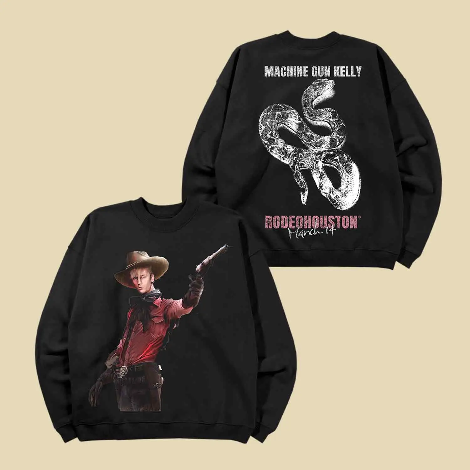Machine Gun Kelly Merch Outlaw Rodeohouston Sweatshirt MGK Fans Apparel Gift For Him