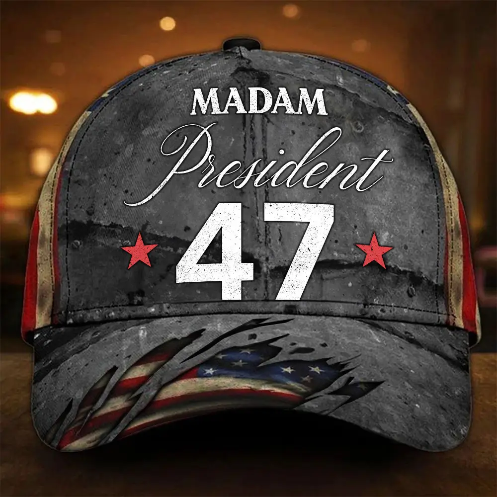 Madam President 47 Hat Kamala Harris Merch Vintage Hat Gifts For Harris Voters