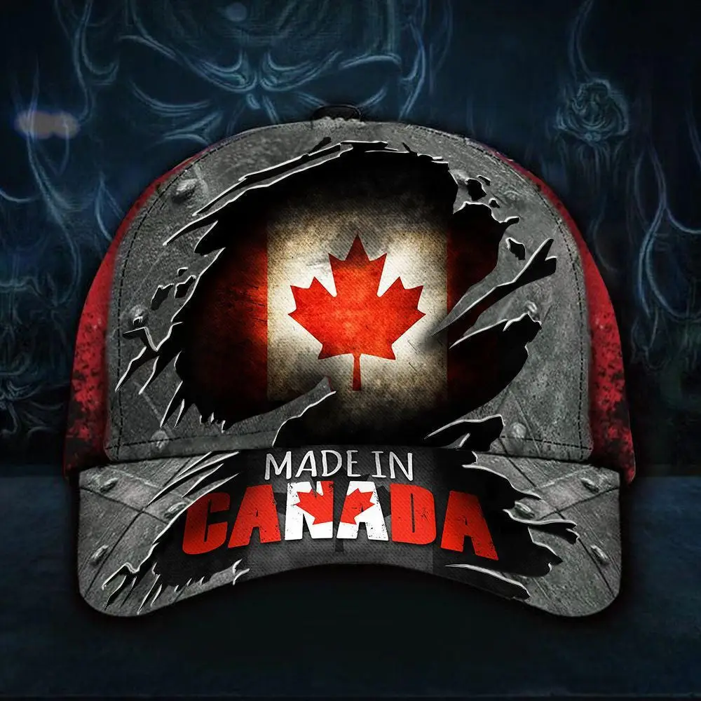 Made In Canada Canadian Flag Vintage Hat Old Retro Patriotic Proud Being Canadian Merch -WearandDecor Made In Canada Canadian Flag Vintage Hat Old Retro Patriotic Proud Being Canadian Merch -WearandDecor - Image 1