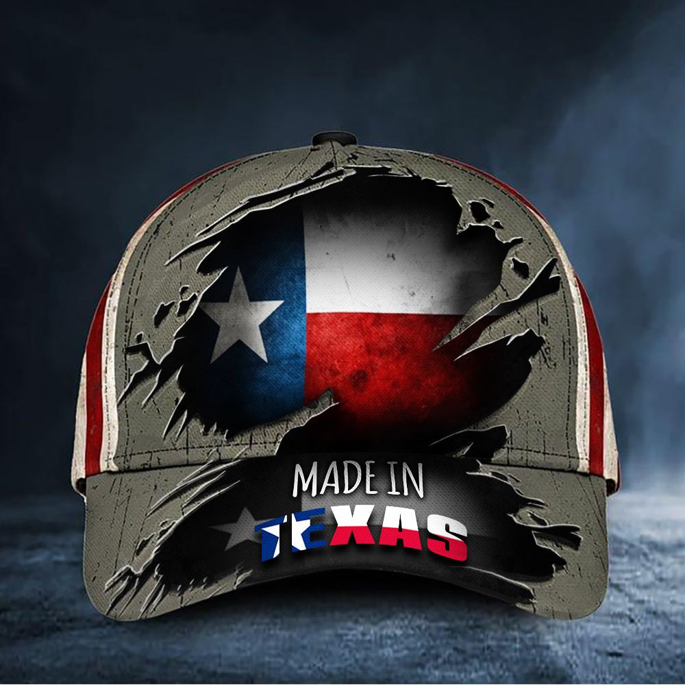 Made In Texas Hat American Flag Texas Baseball Cap Patriotic Proud Texan Merchandise Made In Texas Hat American Flag Texas Baseball Cap Patriotic Proud Texan Merchandise - Image 1