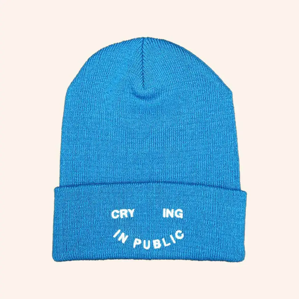 Madi Diaz Merch Crying In Public Black Beanie Christmas Gift Ideas For Men -WearandDecor