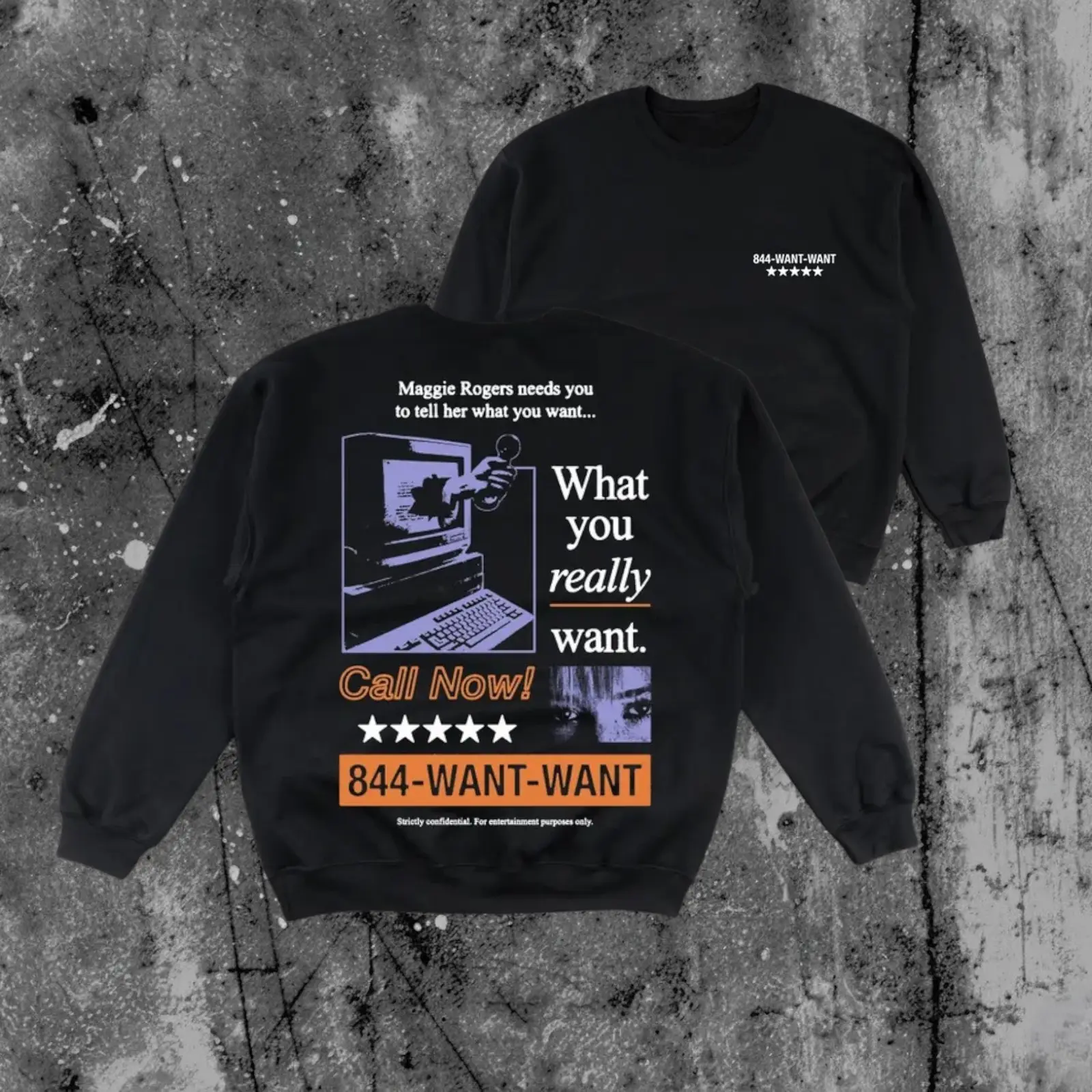 Maggie Rogers Merch Want Want Crewneck Sweatshirt Vintage Ad Design Present For Pop Music Lover