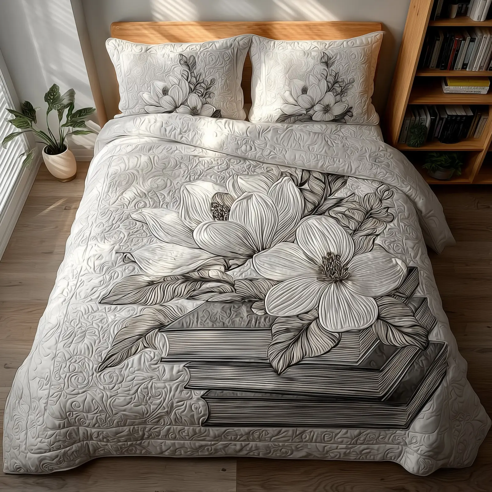 Magnolia Quilted Bedding Set For Family