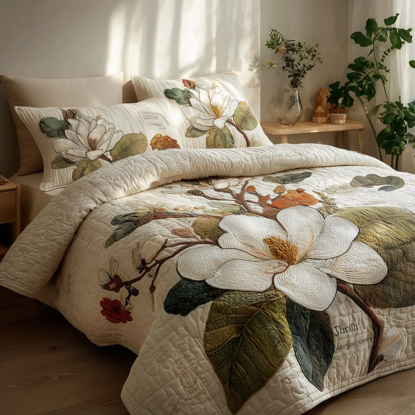 Magnolia Quilted Bedding Set For Women