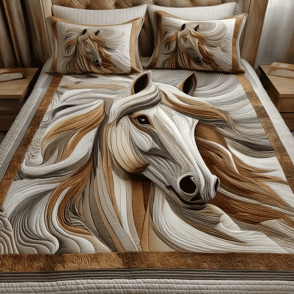 Majestic Horse Bedding Set Quilt Elegant Duvet Covers For Horses Lovers