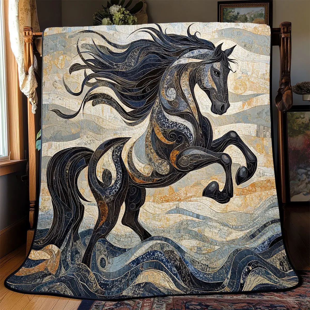 Majestic Horse Quilt Blankets Best Throw Blanket Father's Day Presents For Dad To Be