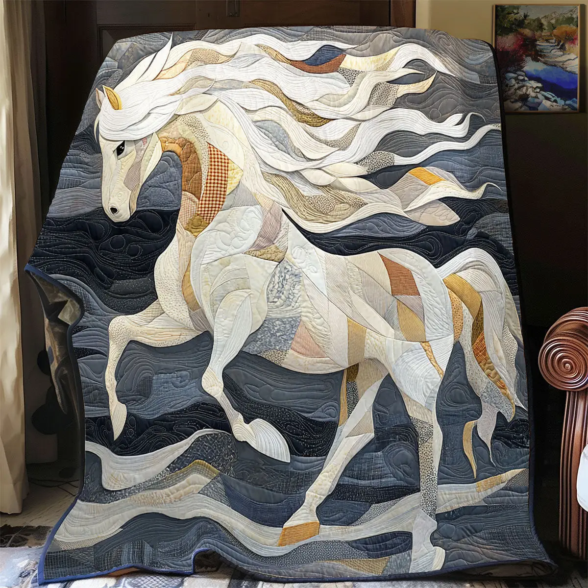 Majestic Horse Quilt Blankets Best Throw Blanket Mother's Day Gifts For Daughter In Law Majestic Horse Quilt Blankets Best Throw Blanket Mother's Day Gifts For Daughter In Law - Image 1