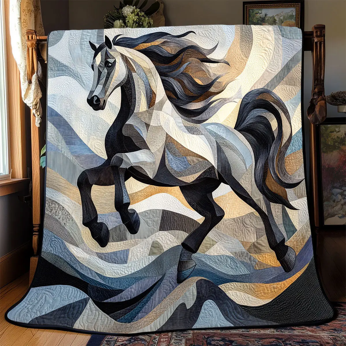 Majestic Horse Quilt Blankets Best Throw Blanket Special Father Daughter Gifts