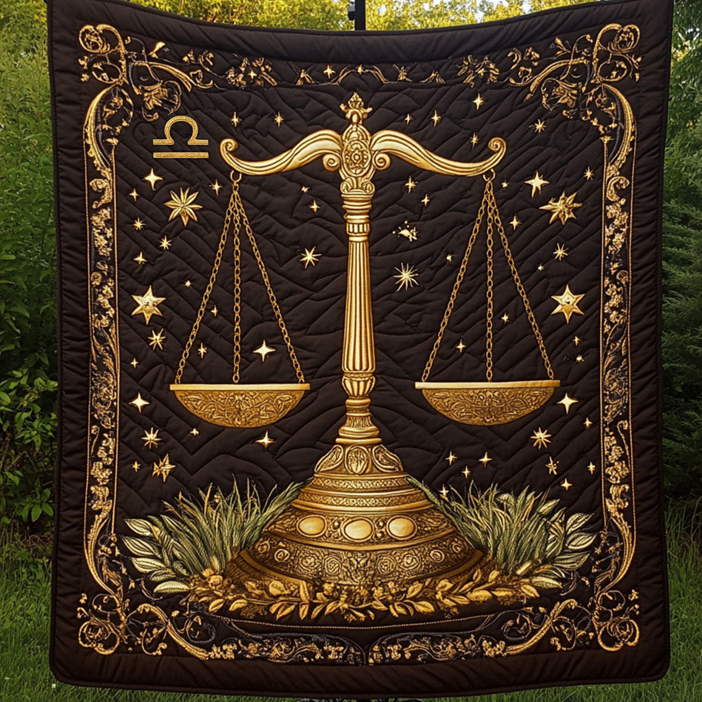 Majestic Libra Balance Quilted Blanket Best Couch Throw Blanket Libra Gifts For Her Majestic Libra Balance Quilted Blanket Best Couch Throw Blanket Libra Gifts For Her - Image 1