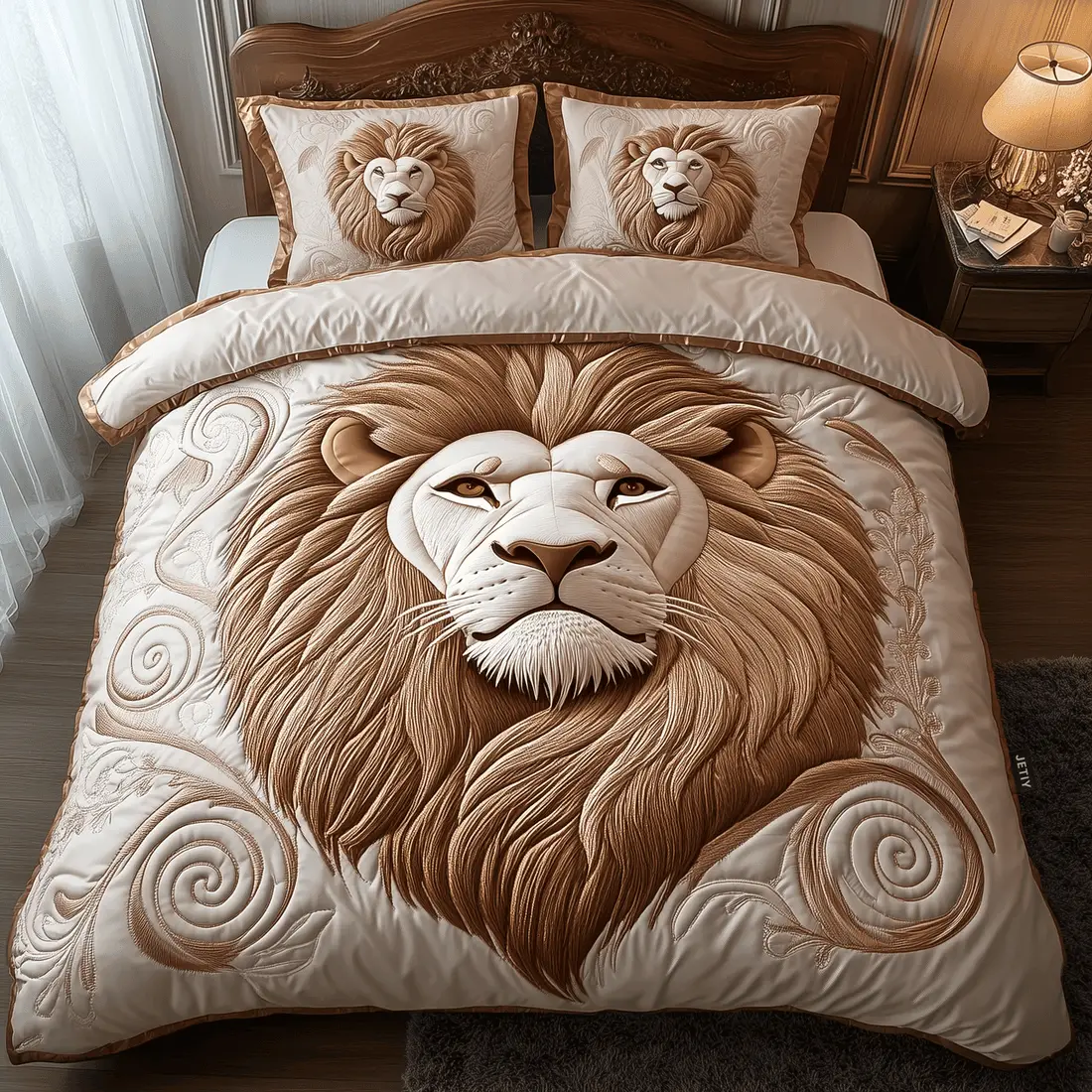 Majestic Lion Quilted Bedding Set Royal Duvet Covers Awesome Mother's Day Gifts For Mom