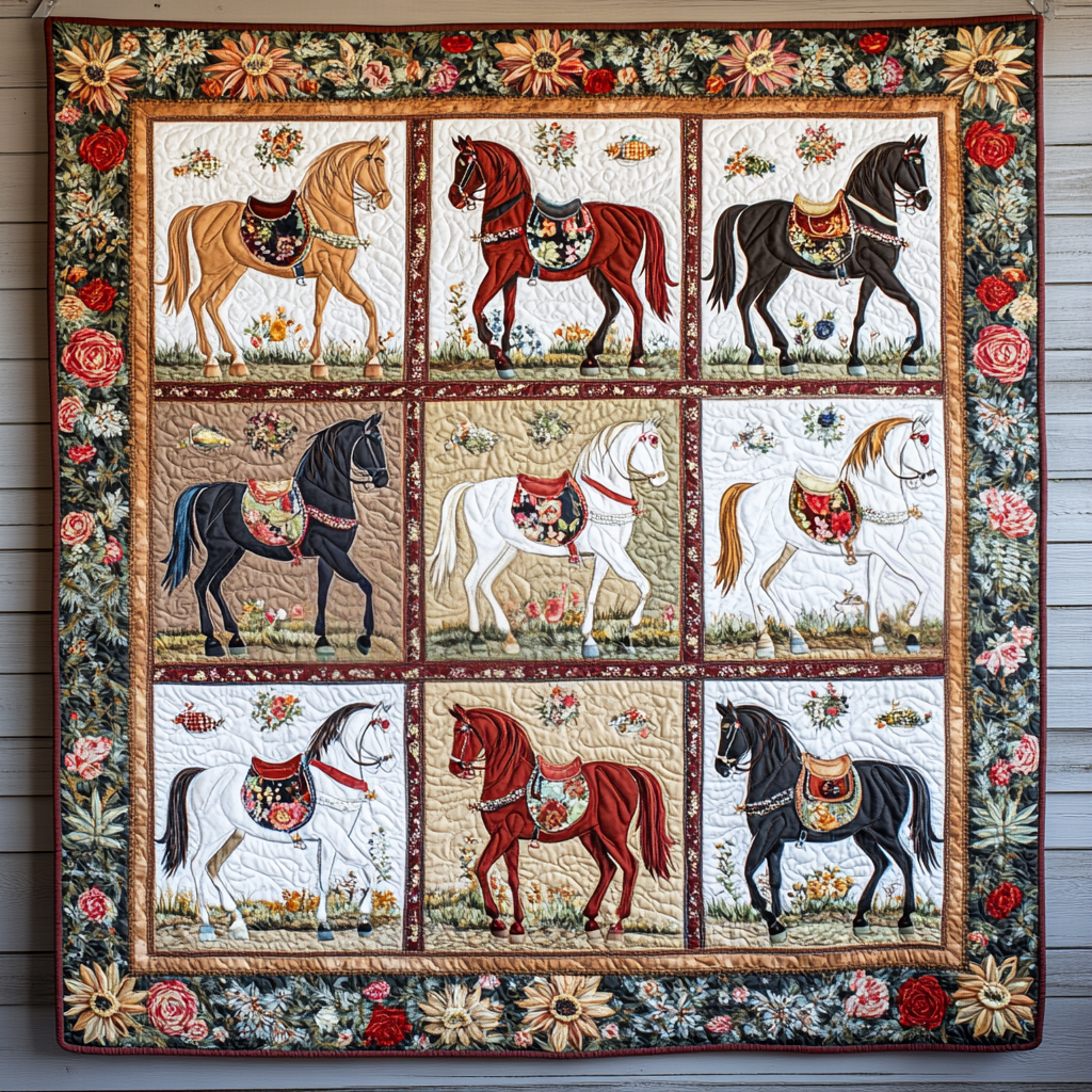 Majestic Mare Quilted Blanket Christmas Bedroom Decor Gift Ideas For A Horse Loving Woman