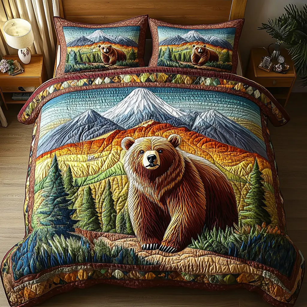 Majestic Roar Quilted Bedding Set Bed Decor Best Gifts For Wildlife Lovers Majestic Roar Quilted Bedding Set Bed Decor Best Gifts For Wildlife Lovers - Image 1