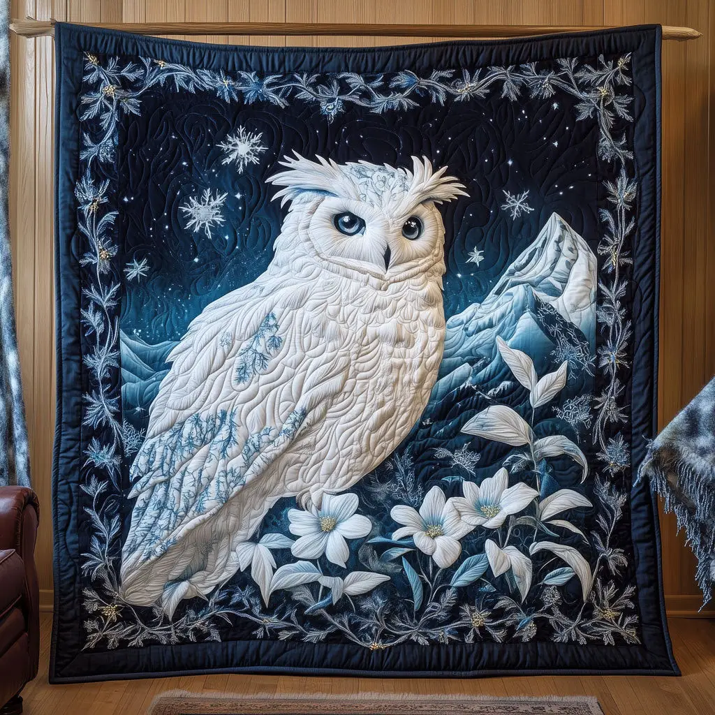 Majestic Snow Owl Quilt Practical Quilt Blanket Gift for Comfort and Style