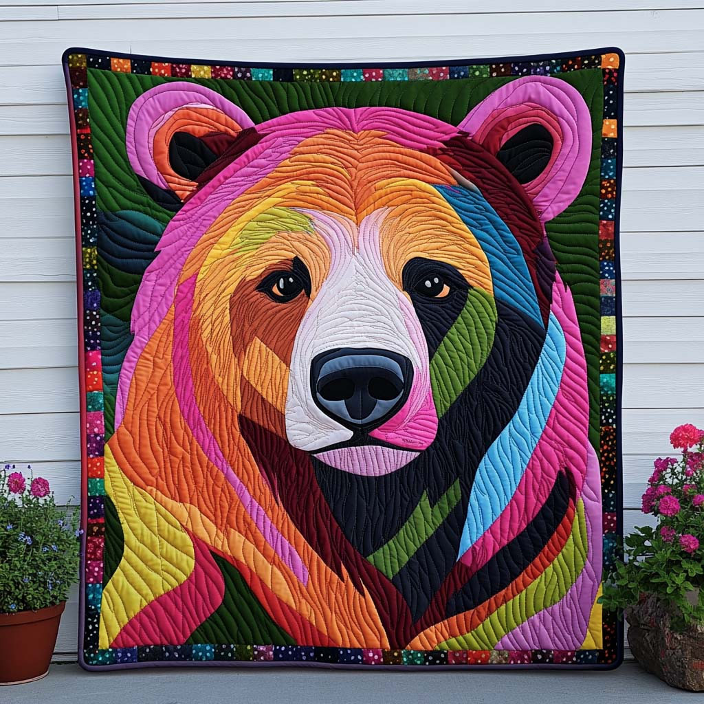 Majestic Wanderer Quilted Blanket Bed Christmas Decor Bear Christmas Presents