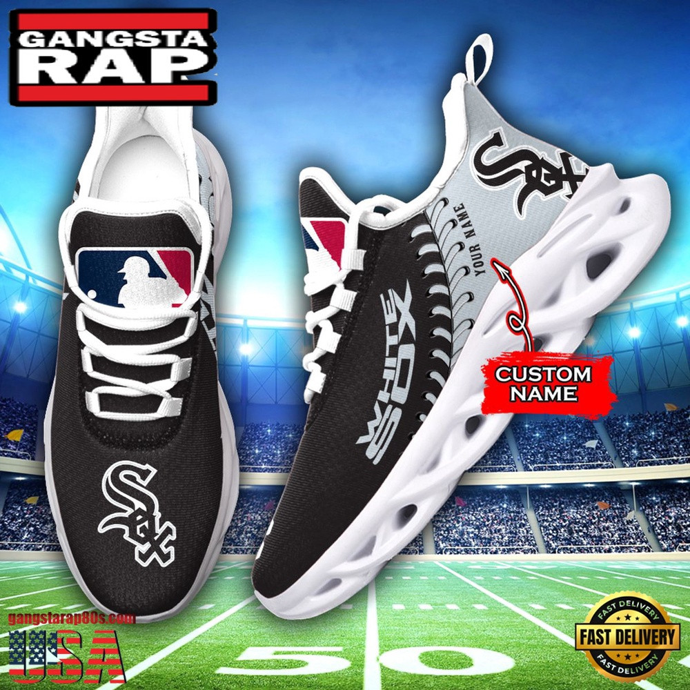 Major League Baseball Chicago White Sox Unique Design Custom Name Air Max Shoes Air Cushion Sneakers Major League Baseball Chicago White Sox Unique Design Custom Name Air Max Shoes Air Cushion Sneakers - Image 1