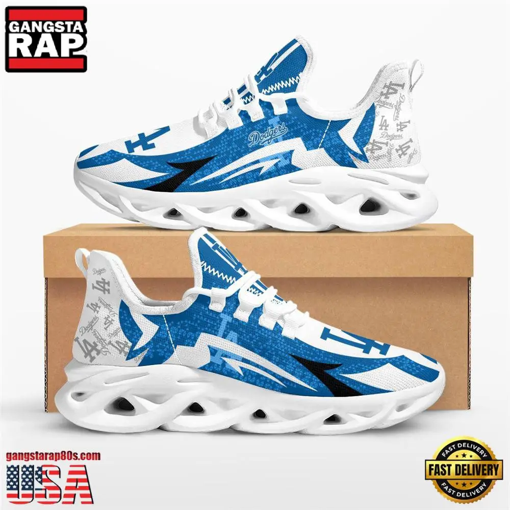 Major League Baseball Los Angeles Dodgers Symbol Geometric Pattern Air Max Shoes Air Cushion Sneakers