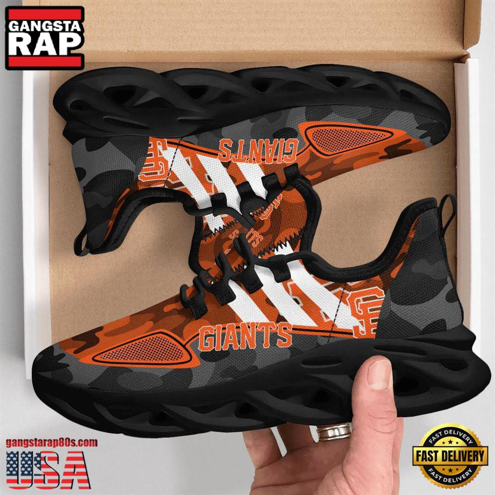 Major League Baseball San Francisco Giants Military Camouflage Air Max Shoes Air Cushion Sneakers Major League Baseball San Francisco Giants Military Camouflage Air Max Shoes Air Cushion Sneakers - Image 1