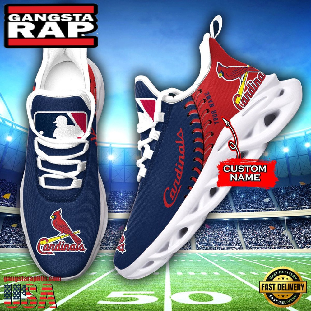 Major League Baseball St Louis Cardinals Unique Design Custom Name Air Max Shoes Air Cushion Sneakers