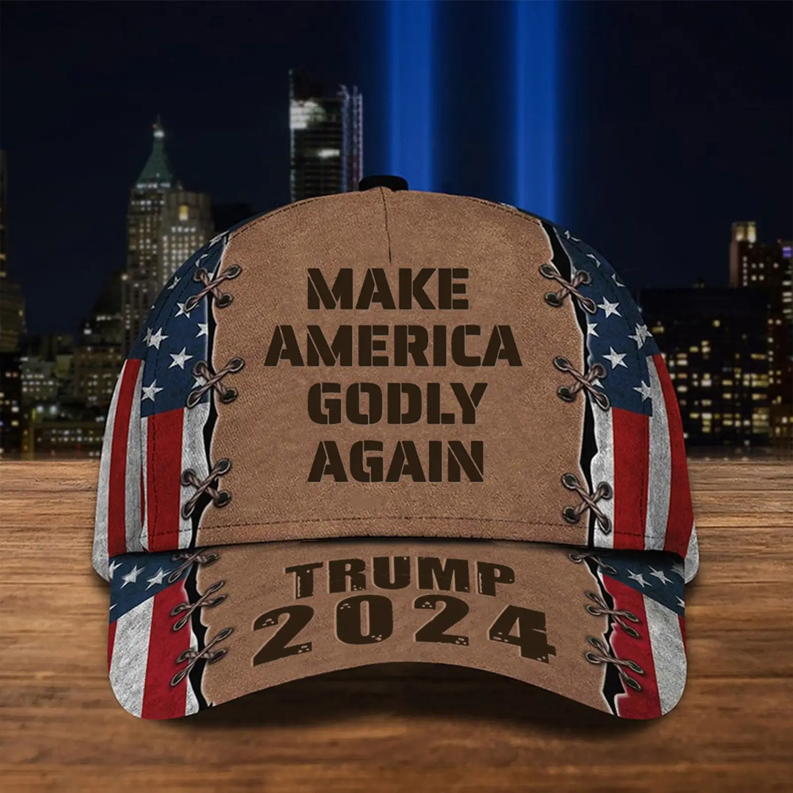 Make America Godly Again Trump 2024 Hat I Stand With Trump Hat American Flag Cap Gifts