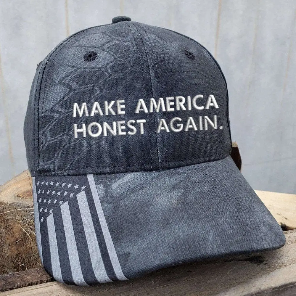 Make America Honest Again Embroidered Camo Hat Funny Political Hat Gifts For Patriots -WearandDecor