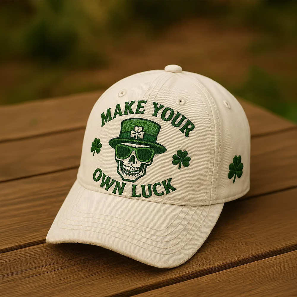 Make Your Own Luck Shamrock Hat St Patrick's Day 2026 Baseball Cap Present For St Paddys Gift