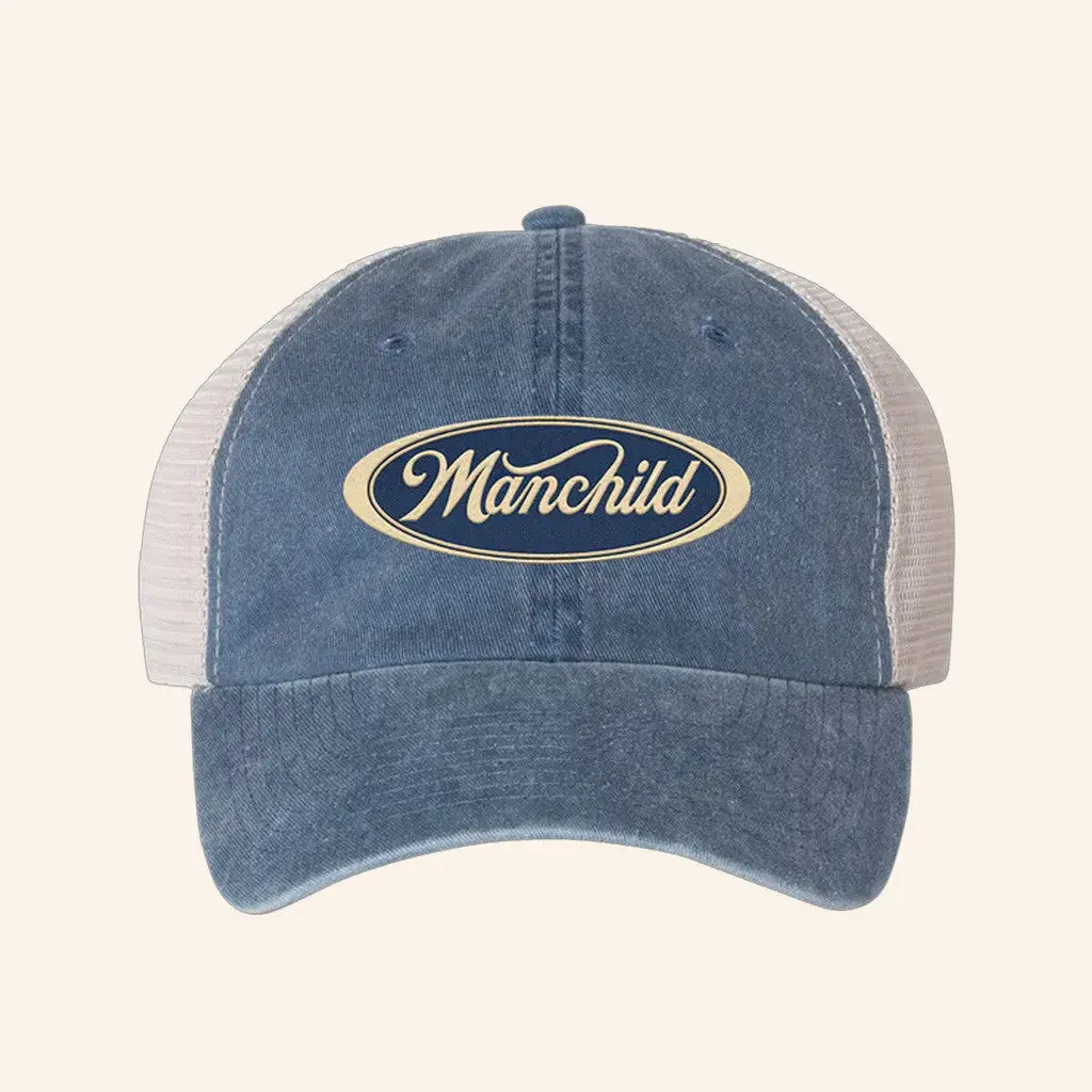 Manchild Embroidered Trucker Hat Present For Wife -WearandDecor