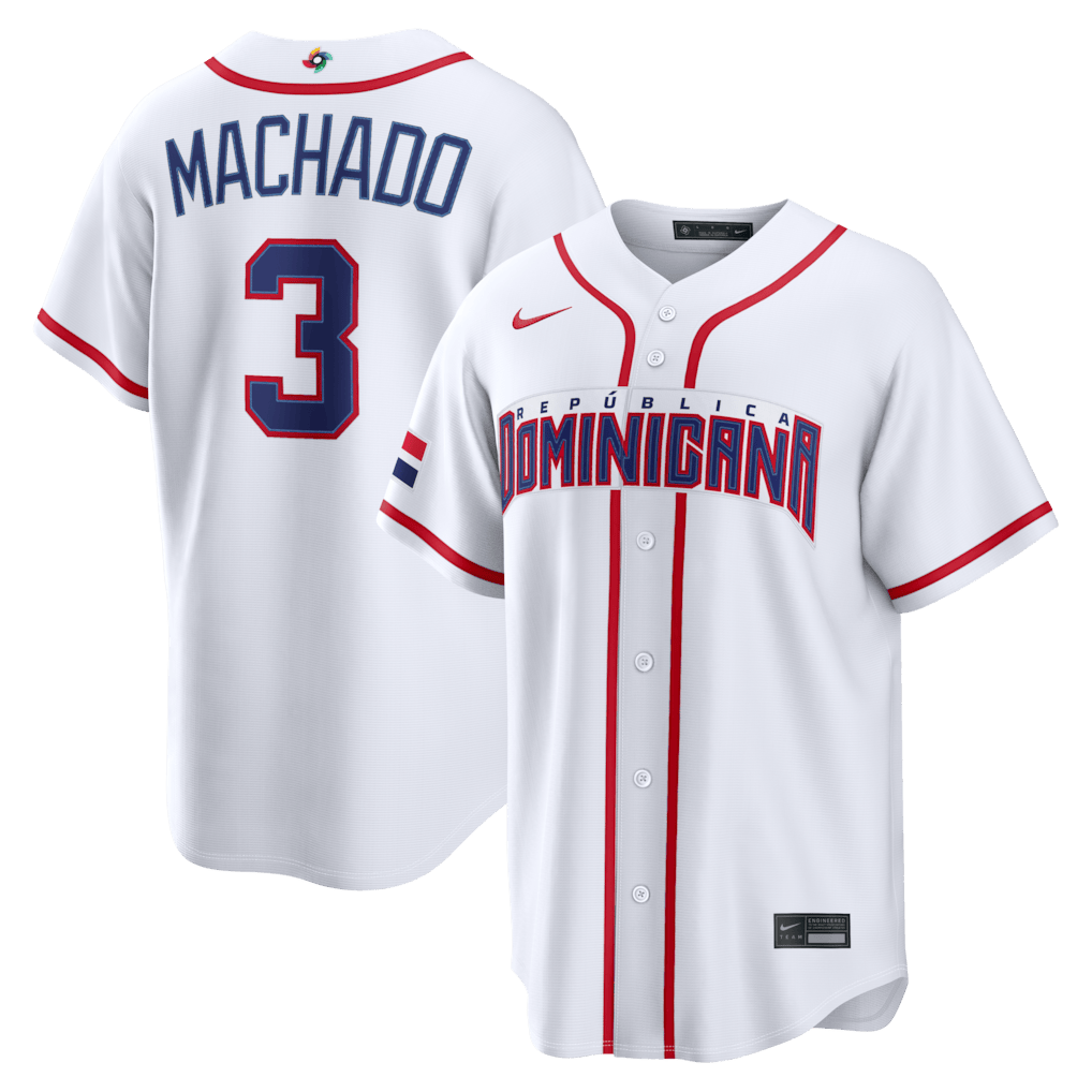 Manny Machado #3 Dominican Republic 2026 WBC Home Stadium Jersey World Baseball Classic Merch