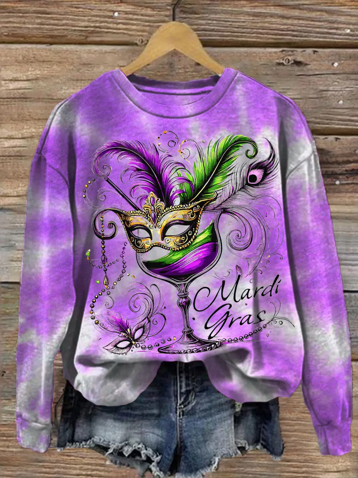 Mardi Gras Cocktail Retro Sweatshirt Galveston Mardi Gras 2026 Merch Gifts For Her