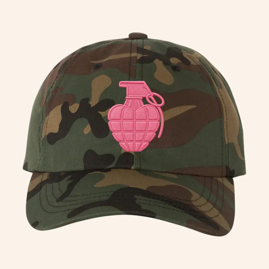 Mariah The Scientist Merch Embroidered Heart Grenade Green Camo Hat Gifts For Sister