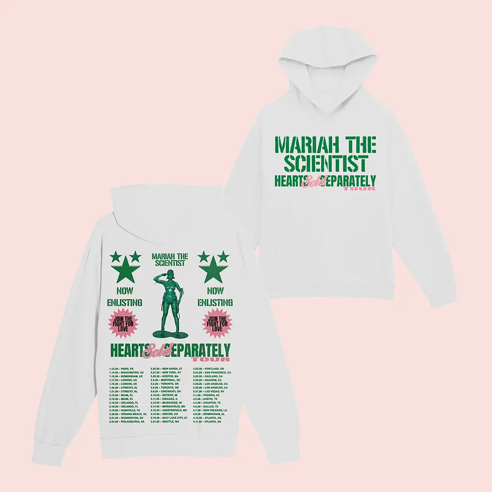Mariah The Scientist Merch Green Soldier Hoodie Hearts Sold Separately Tour Fan Apparel