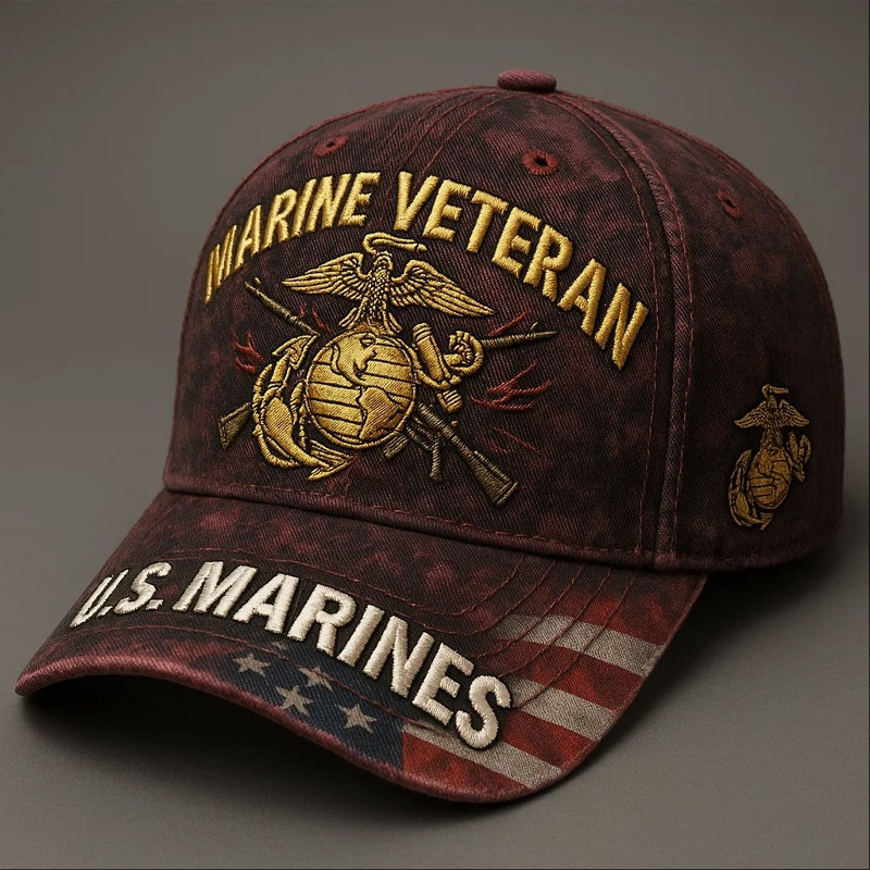 Marine Corps Veteran Hat U.S. Marines Independence Day Cap Gifts For Patriots