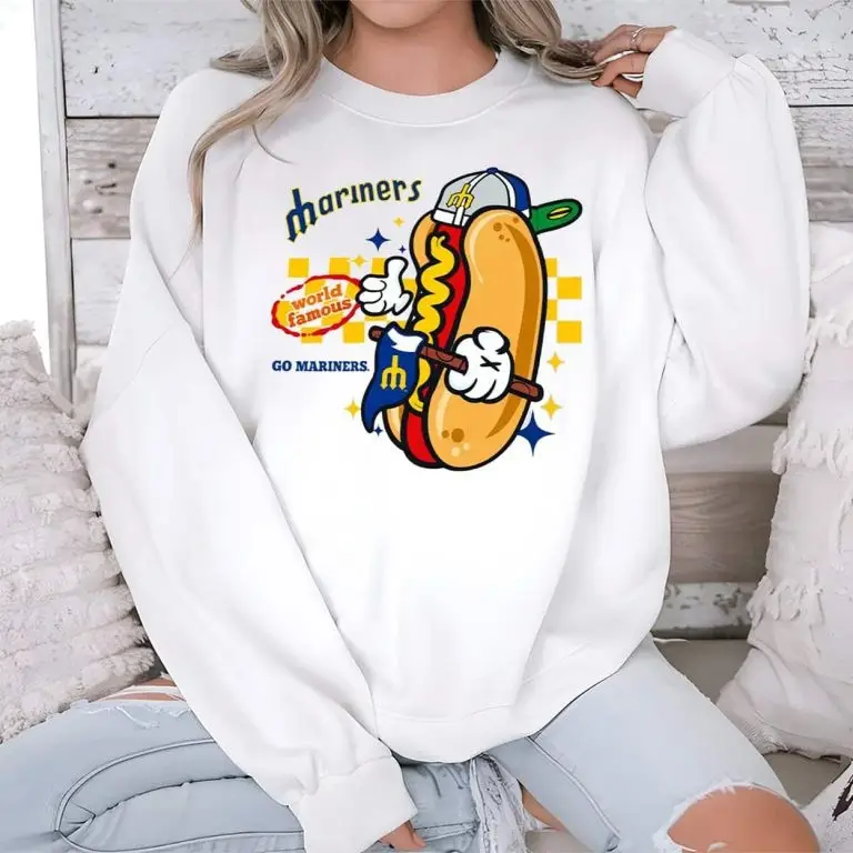 Mariners Hot Dog Mascot Sweatshirt Go Mariners World Famous Clothes Gift For Proud Sports Dad