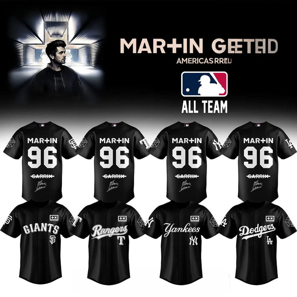 Martin Garrix X MLB Americas Tour All Team Blackout Baseball Jersey 2026 Martin Garrix Merch