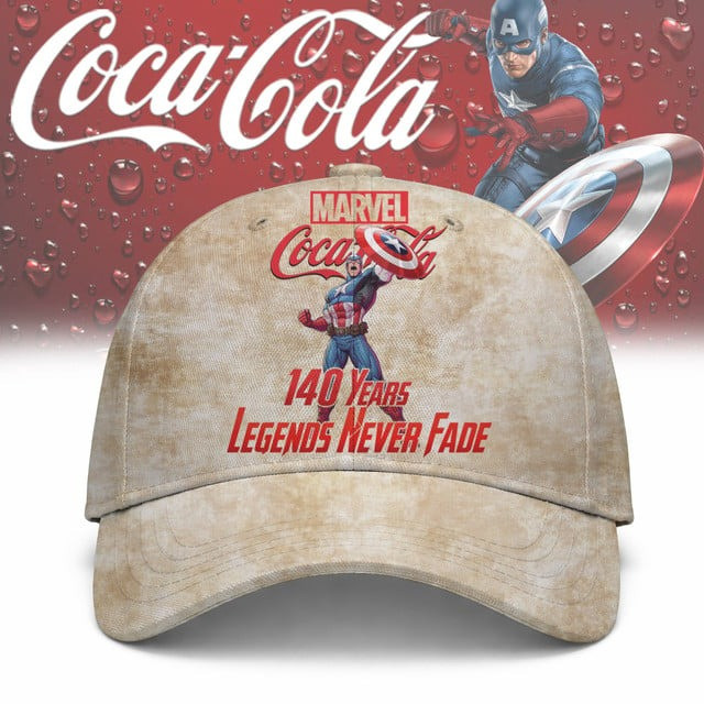 Marvel x Coca-Cola Dad Hat 140 Years Legends Never Fade Cap Gift For Fans