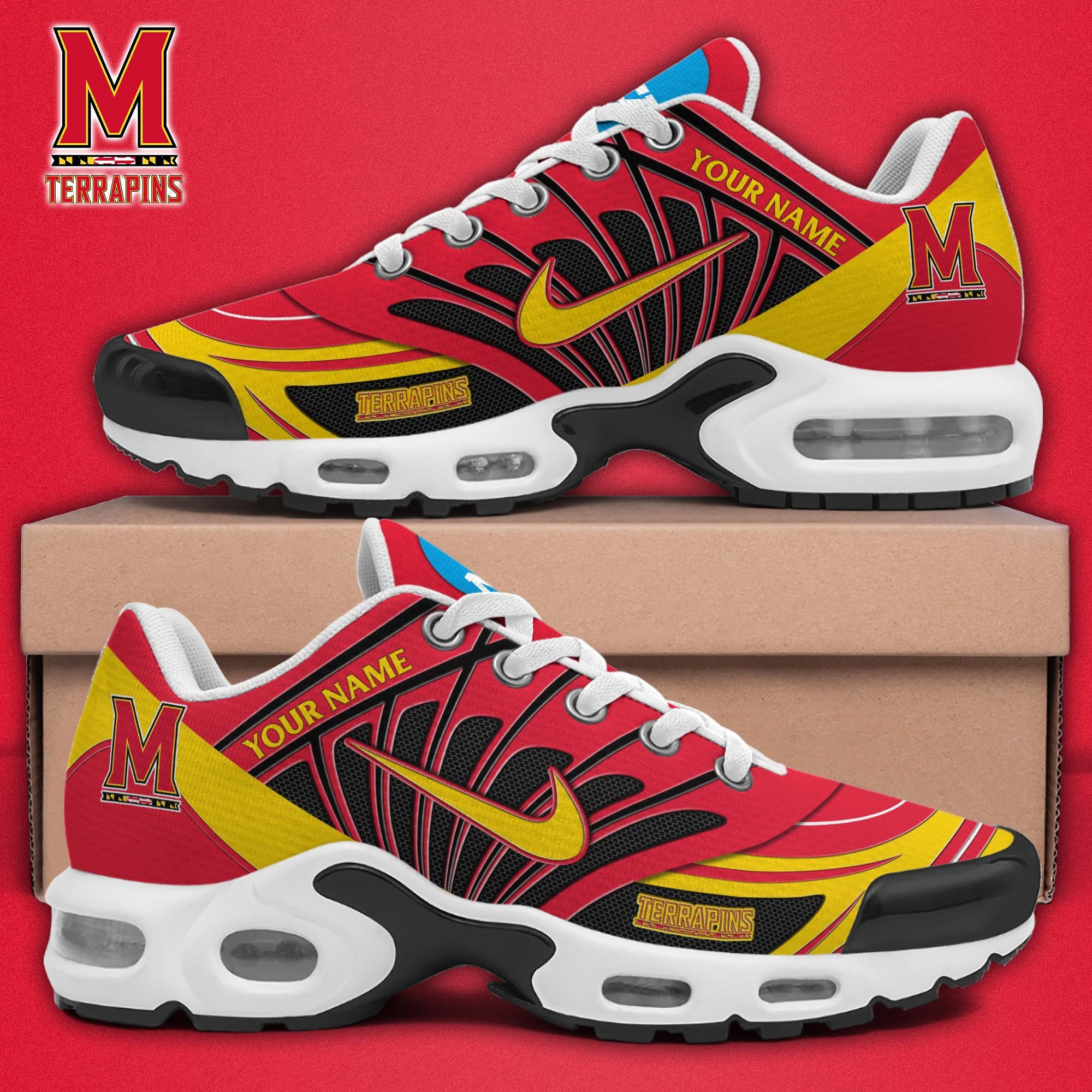 Maryland Terrapins Shoes 2025 Version Custom Name Maryland Terrapins Shoes 2025 Version Custom Name - Image 1