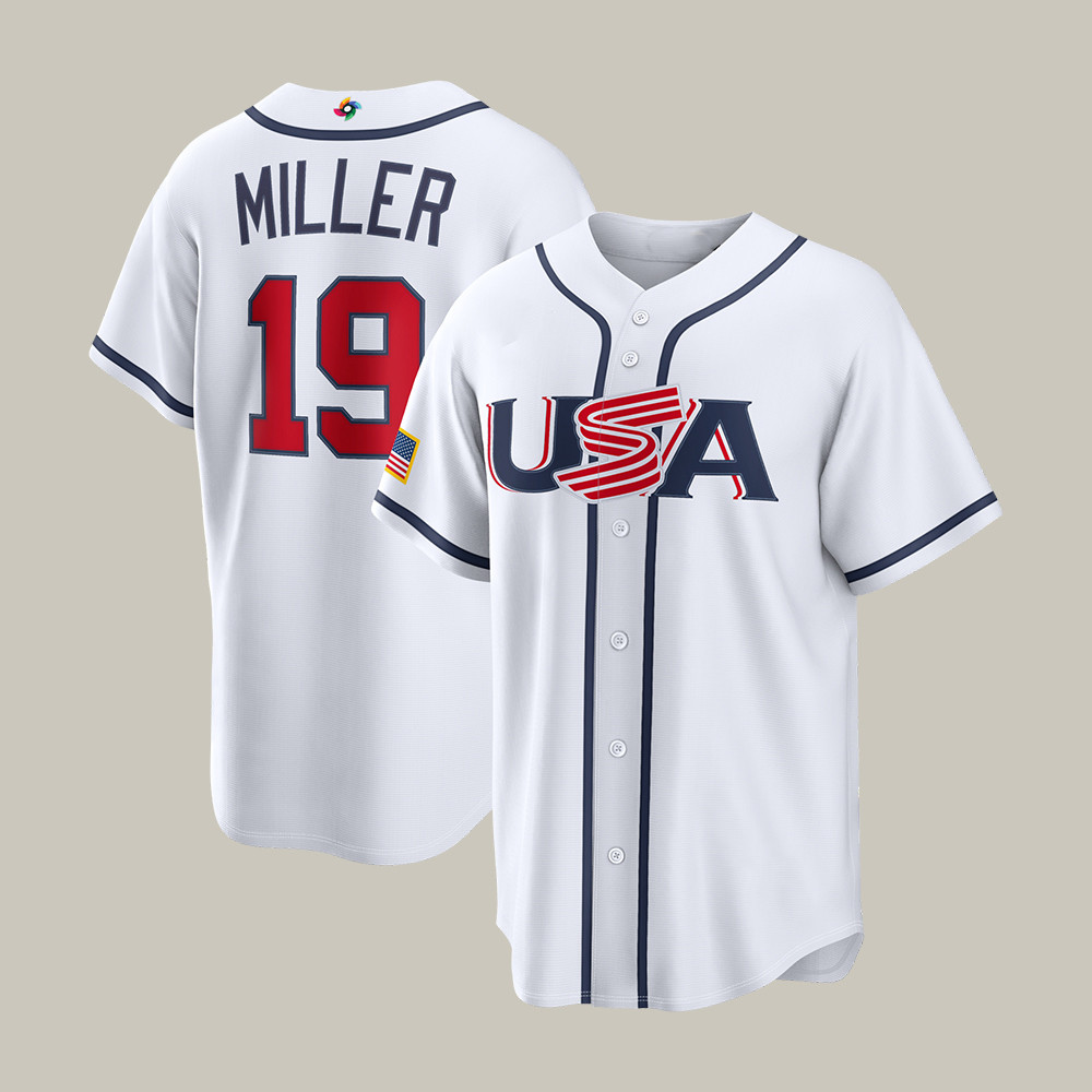 Mason Miller USA World Baseball Classic 19 Jersey Baseball Clothes Mason Miller Fan Gift