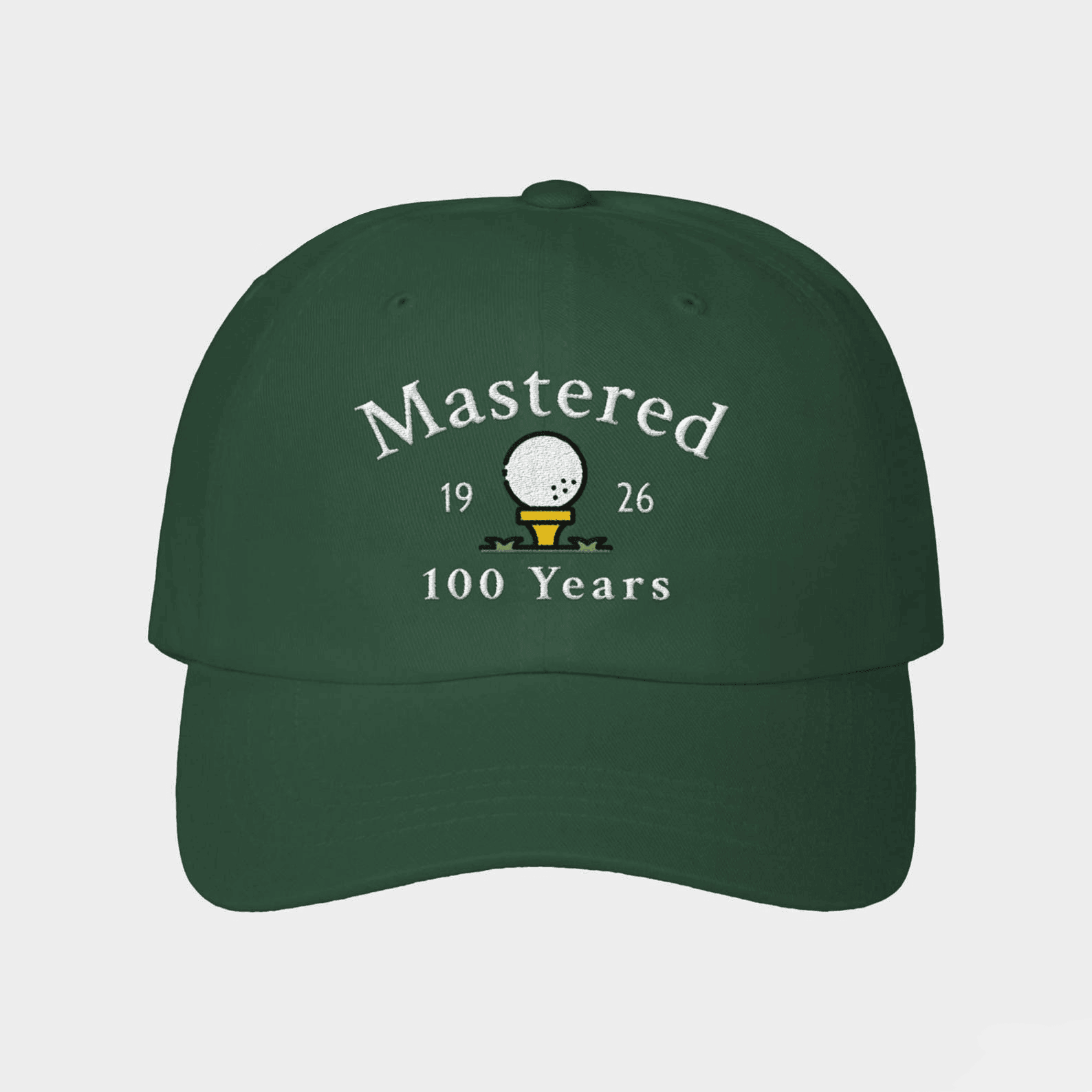 Mastered 100 Years 2026 Hat Green 100th Birthday Masters Tournament 2026 Cap Merchandise