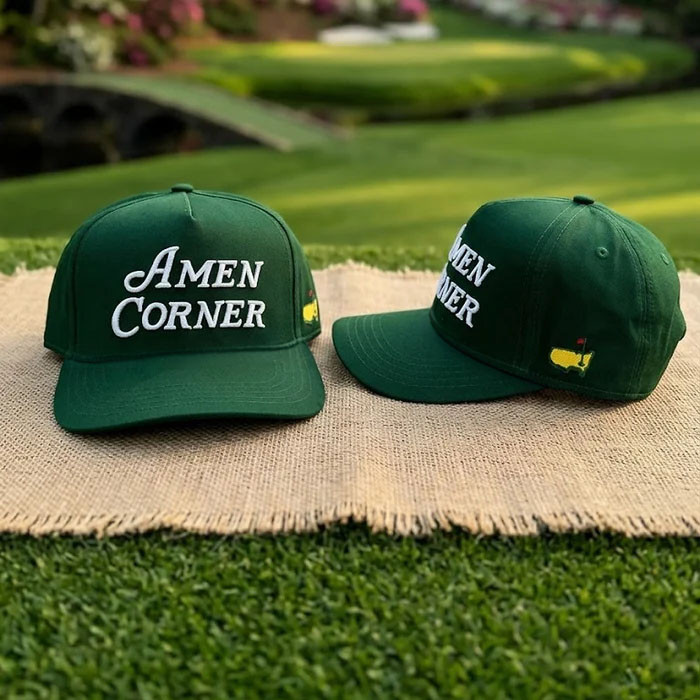 Masters 2026 Merchandise Augusta National Amen Corner Golf Hat Green Cap Fan Gear