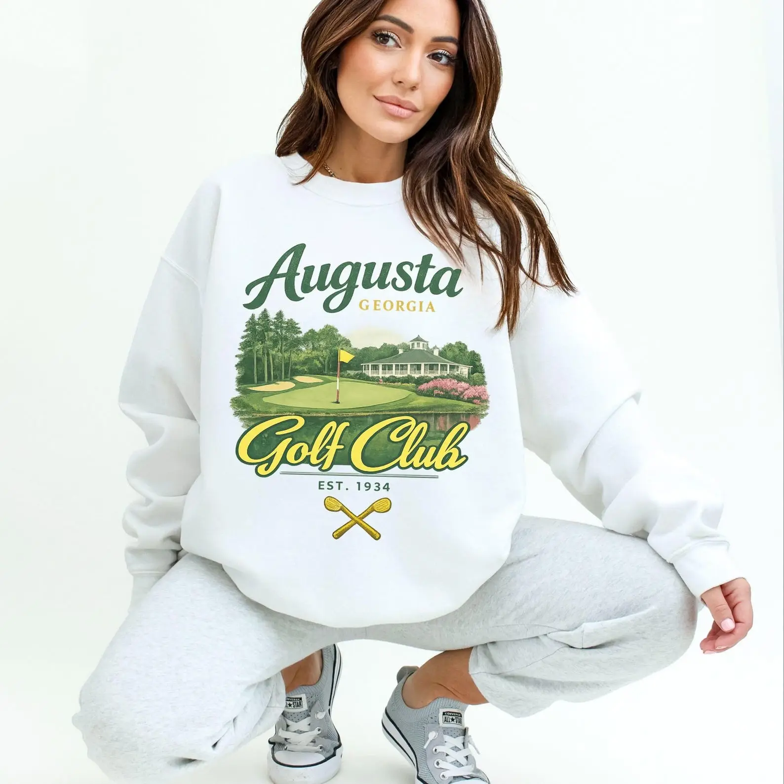 Masters Golf Tournament 2026 Merch Augusta Georgia Sweatshirt Southern Golf Aesthetic