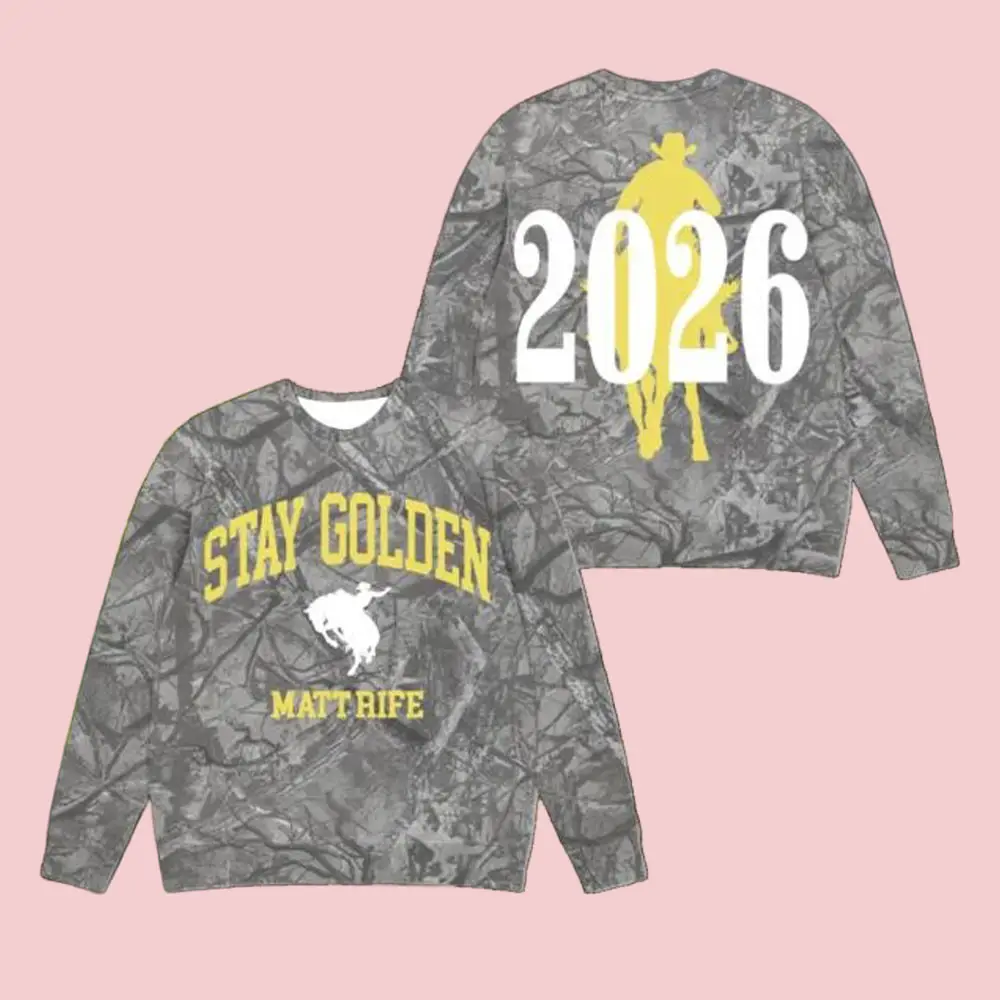 Matt Rife Merch Matt Rife Stay Golden 2026 World Tour Camo Sweatshirt Gift For Fans